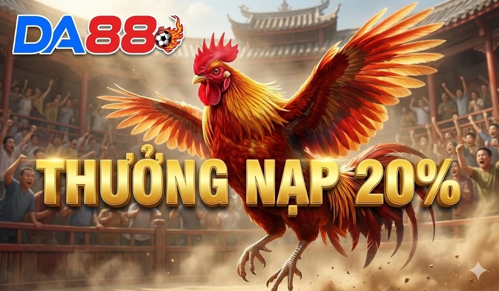 Thưởng Nạp 20% Hàng Ngày Tại Sảnh Đá Gà DA88: Vốn Dày, Chiến Thắng Lớn! 3 Sức hút của ưu đãi Thưởng nạp 20% hàng ngày tại sảnh Đá gà DA88